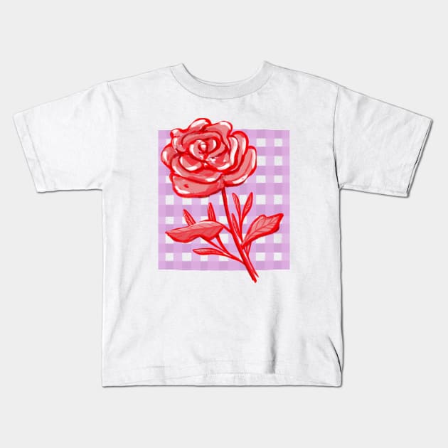 Cute Rose Kids T-Shirt by vibold 